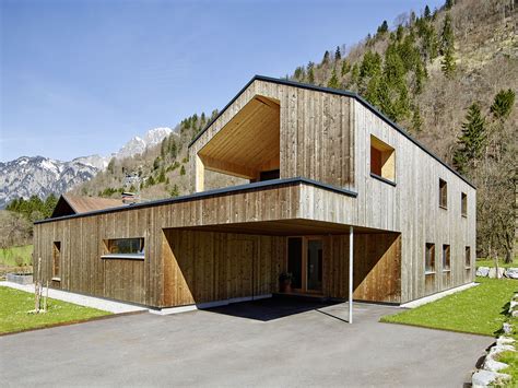 Efh Jochum Vonbun Vorarlberger Holzbaukunst Haus Haus Hanglage