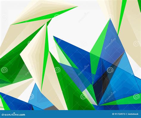 D Moderne Driehoeks Lage Poly Abstracte Geometrische Vector Vector