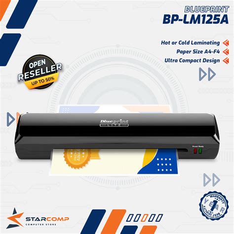 Jual Mesin Laminating BLUEPRINT LM125A Hot Cold Laminating Machine A4