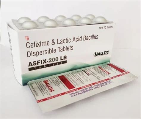 Cefixime 200 Mg Lactic Acid Bacillus Tablet At Rs 1250 Box Cefixime