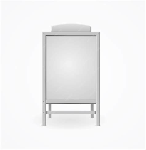 Premium Vector Realistic Template Blank White Menu Board Vector