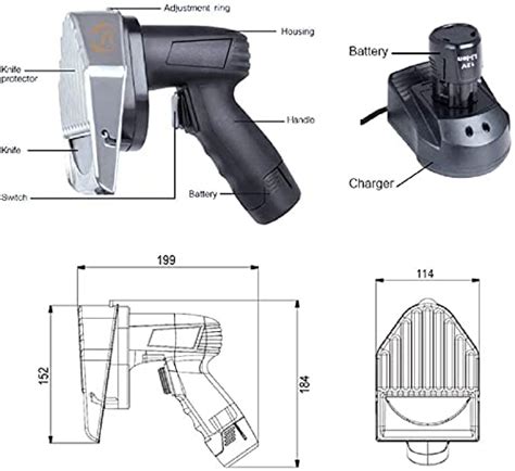 Njtfhu Cordless Gyro Knife Electric Kebab Slicer Commercial Shawarma