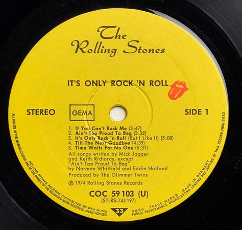 ROLLING STONES It S Only Rock Roll Album Cover Gallery 12 LP Vinyl