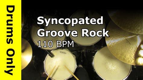 Syncopated Groove Rock Drum Beat 110 BPM