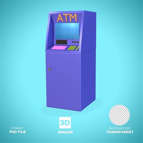Premium Psd Atm Machine For Illustration 3d Render Icon Isolated Object