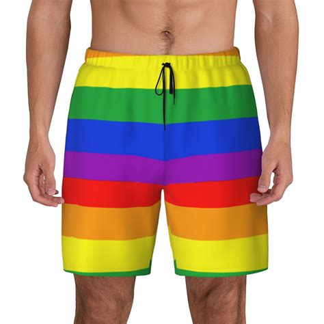 Pride Month Lgbtq Gay Pride Ally Mens Swim Trunks With Compression