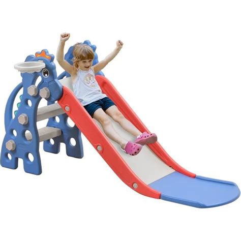 Trmlbe Toboggan Pour Enfants Pliable Int Rieur Avec Panier De Basket