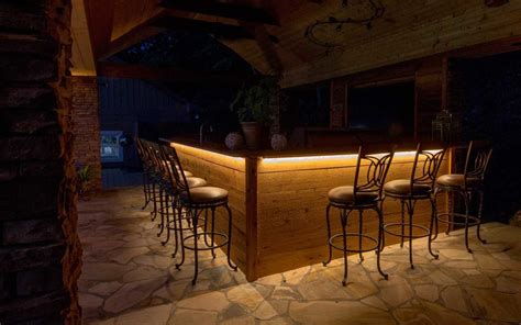 Led Strip Lighting Under Outdoor Bar Light Up Nashville