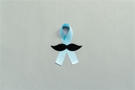 Ruban Bleu Clair De Novembre Avec Moustache Mois De Sensibilisation Au