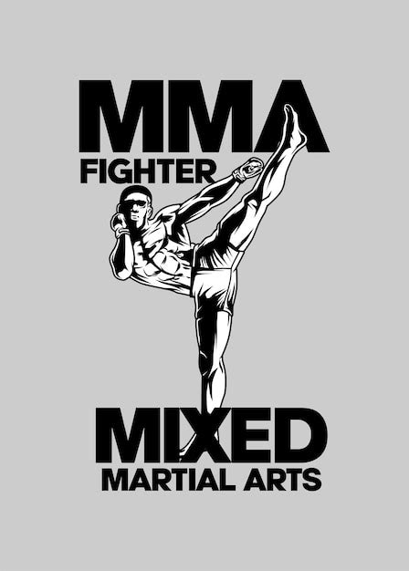 Premium Vector Mma Fighter Poster 1