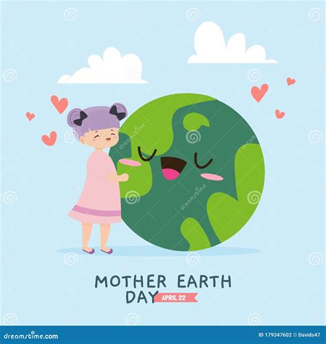 Happy Mother Earth Day Card Stock Vector Illustration Of Vector