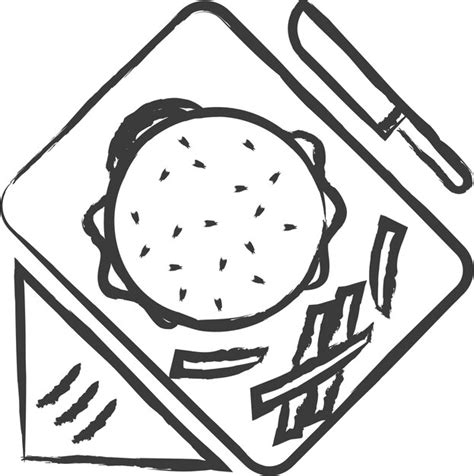 Premium Vector Burger Hand Drawn Vector Illustration