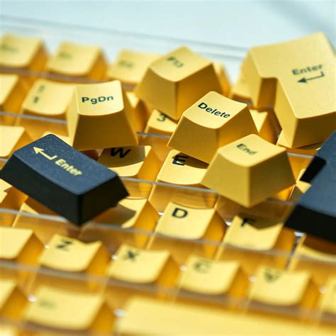 Extra Ws Basic Yellow Keycaps Mechaland