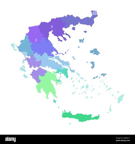 Vector Isolated Illustration Of Simplified Administrative Map Of Greece