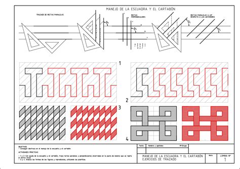 LÁMINAS EPVA 4º ESO LÁMINA 01 Manejo de la escuadra y el cartabón