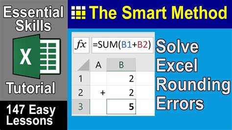 4 3 Solve Excel Rounding Errors With The Round Function Youtube