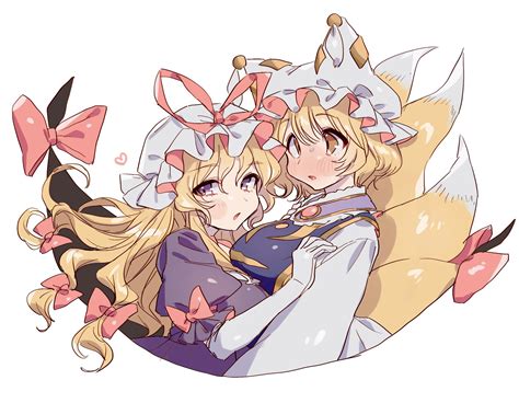 Yakumo Yukari And Yakumo Ran Touhou Drawn By Masanaga Tsukasa