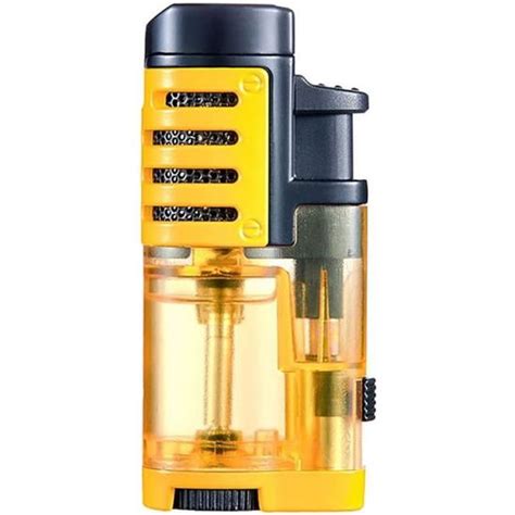 Briquet Temp Te Triple Jet De Flamme R Glable Coupe Vent Gaz Butane