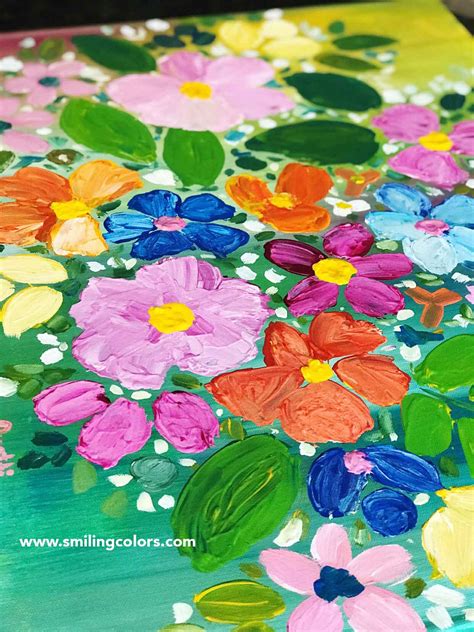 3 Easy Flower Paintings Techniques Supplies And Videos