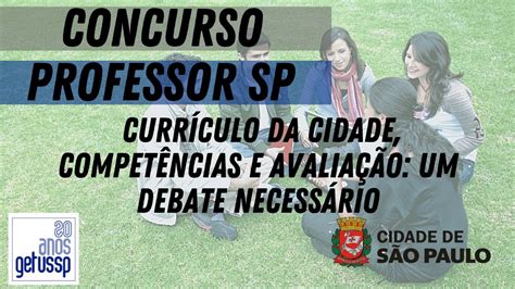 Currículo da Cidade competências e avaliação um debate necessário