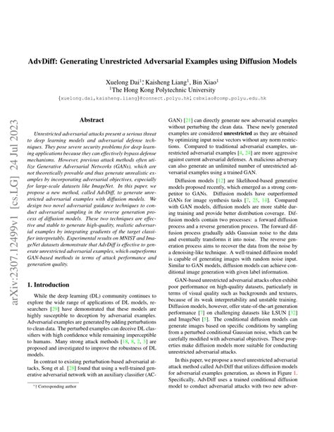 PDF AdvDiff Generating Unrestricted Adversarial Examples Using