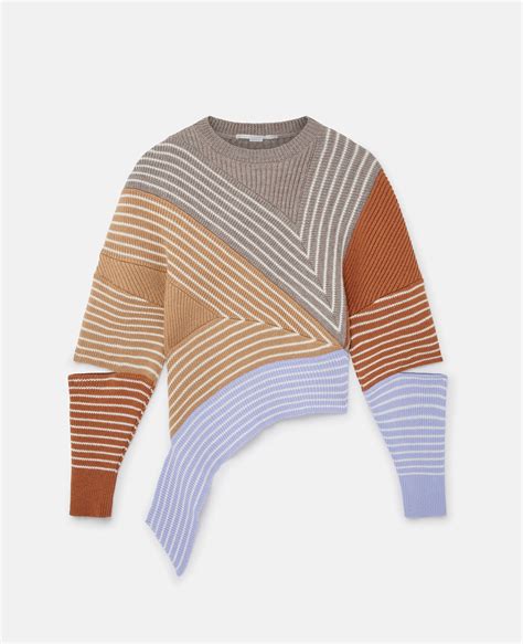 Women Multicolour Stella By Stella 3d Stripes Wool Jumper Stella