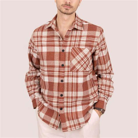Carl Oversize Flannel Shirt // Tile + White (S) - Etikmen Flannel Shirt