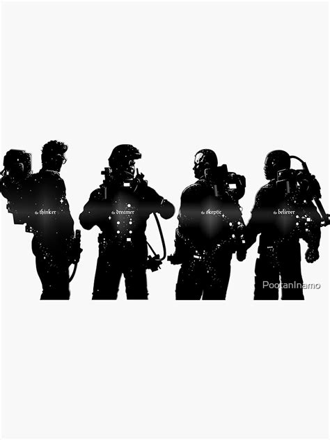 "Ghostbusters team silhouette" Sticker for Sale by PootanInamo | Redbubble