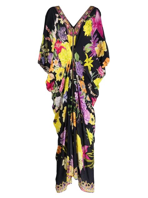 Camilla Floral Print Kaftan Dress Farfetch