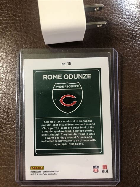 2024 Panini Donruss Rome Odunze 15 RCULTRA RARE DOWNTOWN INSERT