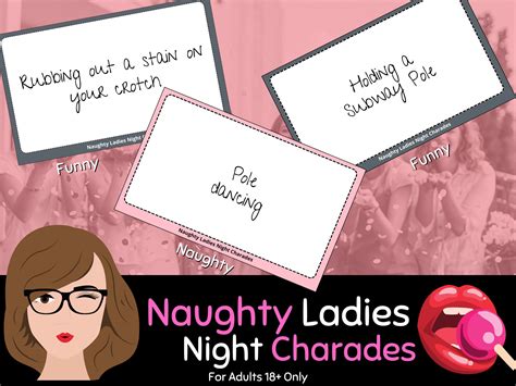 Charades Ladies Night Games Girls Night Out Slumber Party Games