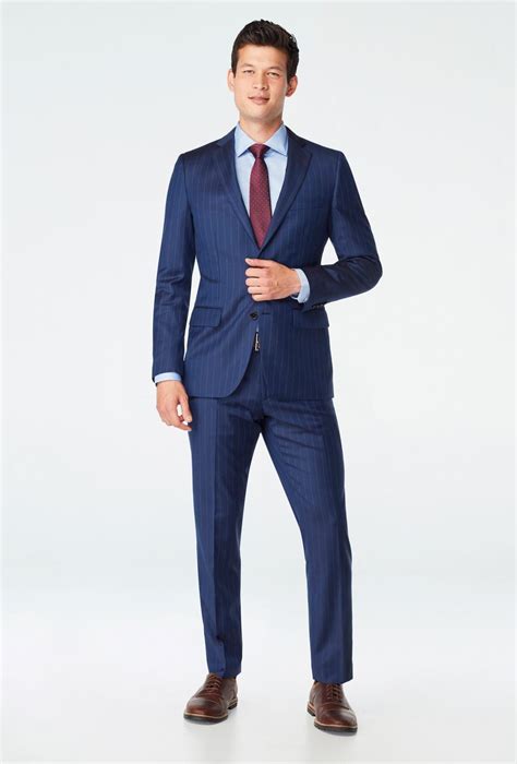 Custom Suits Made For You Hemsworth Stripe Navy Suit Indochino