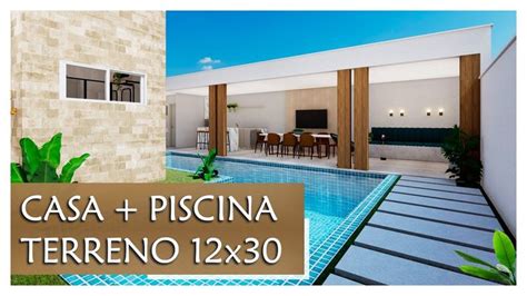 CASA TÉRREA PISCINA E EDÍCULA 3 QUARTOS TERRENO 12x30 195 m²