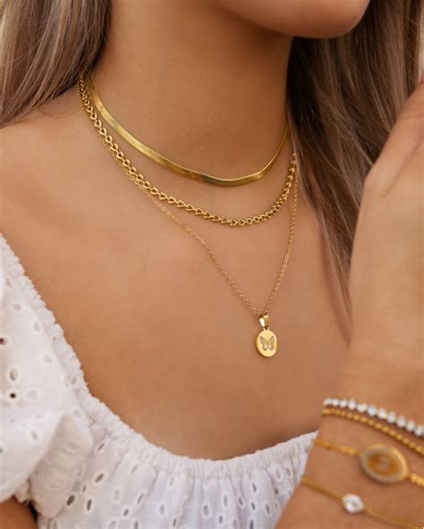 Platte Choker Ketting Gold Plated Korte Kettingen Finaste Nl