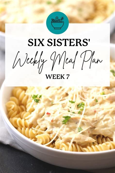 Six Sisters Stuff Free Weekly Meal Plan Week 18