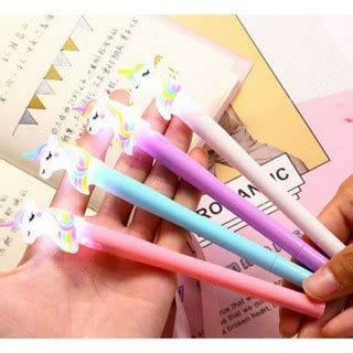 Caneta De Unicórnio Gel Fofa KAWAII Led Luz Desenho Animado