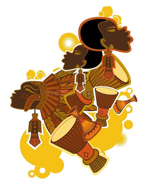 African Drummer Stock Vector Illustration Of Isolated 9741146