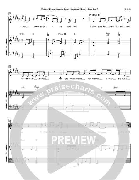 Untitled Hymn Come To Jesus Sheet Music Pdf Chris Rice Praisecharts