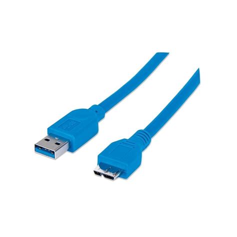 Manhattan Kabel Usb A Micro B M M Superspeed M Niebieski Manhattan