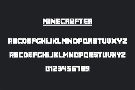 Minecraft Font Free Download - Fontswan