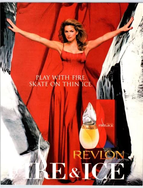 Cindy Crawford Revlon Fire Ice Vintage X Magazine Ad