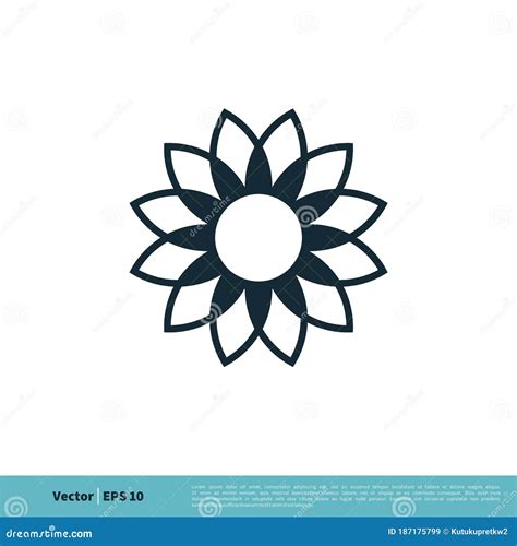 Dise O De La Ilustraci N Del Logotipo Del Icono Ornamental De Girasol