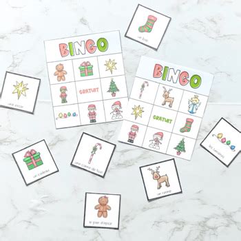 French Christmas No L Bingo By Parfaitement Parnell Tpt