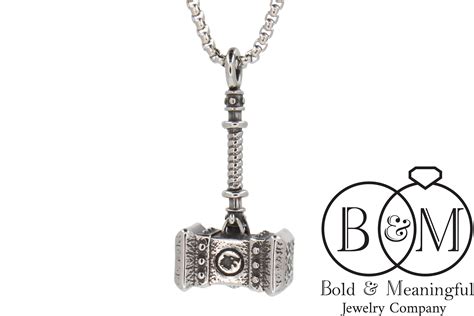 Norse Viking Hammer Stainless Steel Necklace Pendant Etsy