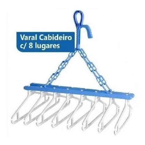 Varal Cabideiro Multi Uso Cabides Dobr Vel Refor Ado Shopee Brasil