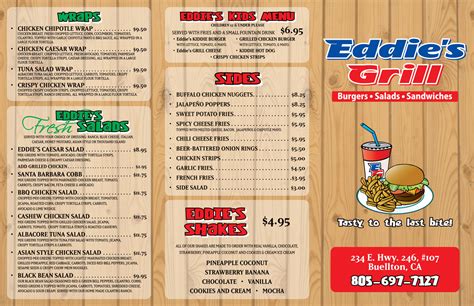 Menu Buellton Eddies Grill