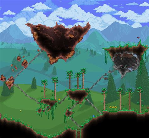 Floating Islands That I Built In My World Give Your Opinions Rterraria