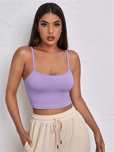 Solid Crop Cami Top