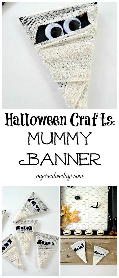 Halloween Banner Easy Diy Mummy Banner Activités Halloween