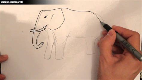 Como Dibujar Un Elefante Paso A Paso YouTube